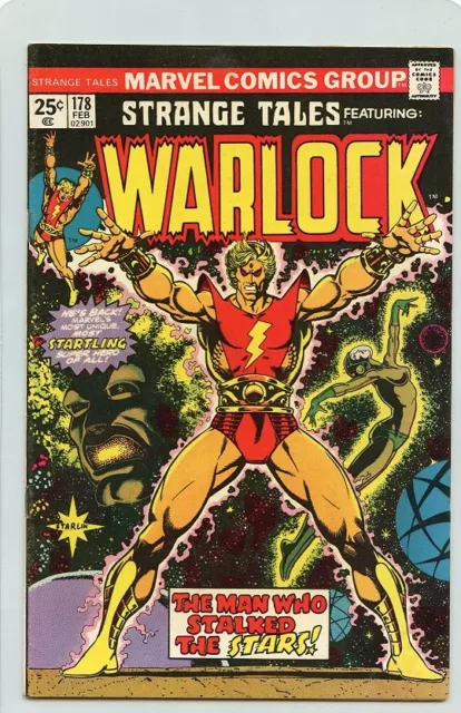 Warlock ( 1975 ) Fn / Vf Strange Tales #178 ( Jim Starlin Art) Origin Of Warlock