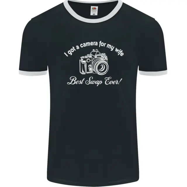 T-shirt Ringer Fotocamera per mia moglie fotografia fotografo uomo FotoL