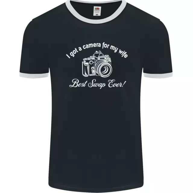 T-shirt Ringer Fotocamera per mia moglie fotografia fotografo uomo FotoL