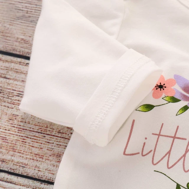 Newborn Baby Girl ''LITTLE SISTER'' Bodysuit Romper Jumpsuit Clothes Outfits Set 7