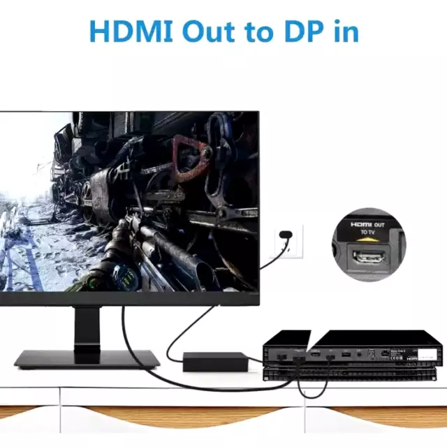 Adapter Kabel HDMI zu Display Port  HDMI auf zu DP Konverter Kabel 2K 4K Aktiv