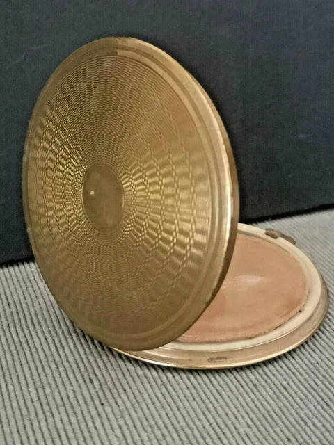 Superbe Poudrier Ancien Miroir Tube Rouge à Lèvres Argent Massif Minerve