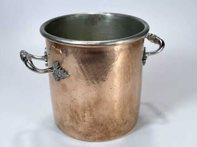 Ruffoni Hammered Copper Convivium Stockpot Acorn Handles 3.5Qt Tin Lined. NO LID