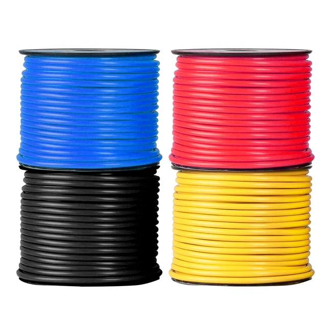 4 Roll 12 Gauge Copper Clad Aluminum Primary Wire - Assorted Colors - 100 Ft of