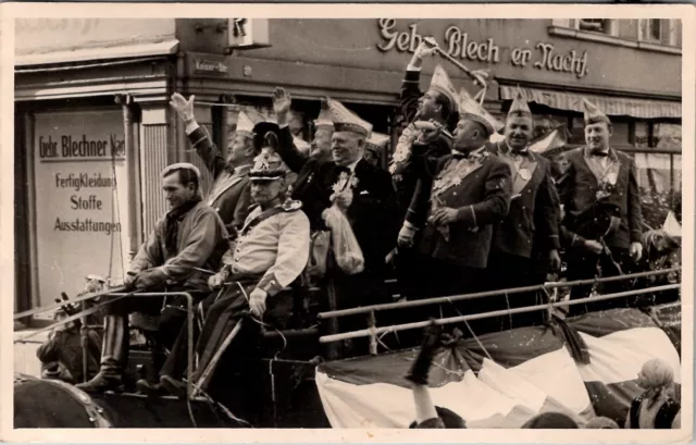 Germany Citizens Guard Carnival Parade Napoleonic Dragoons RPPC Postcard B21