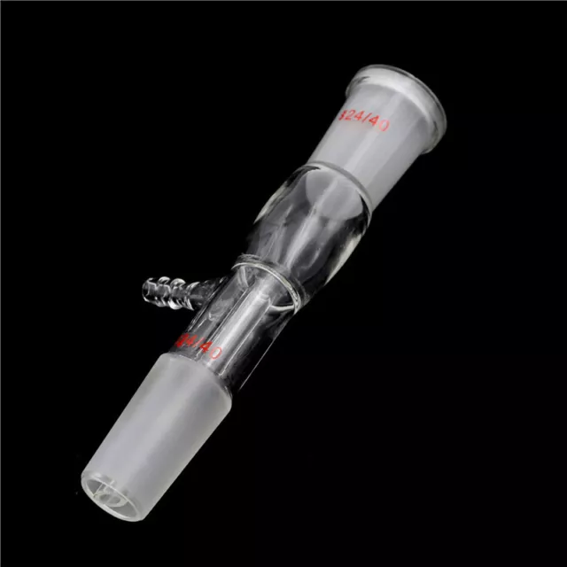 24/40Glass Vacuum Take-off Adapter Laboratory Straight Tube Gas Inlet Adap---