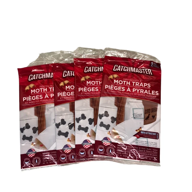 Catchmaster  Pantry Moth Traps Common Flour & Grain Moths Indian Meal Raisin Ect
