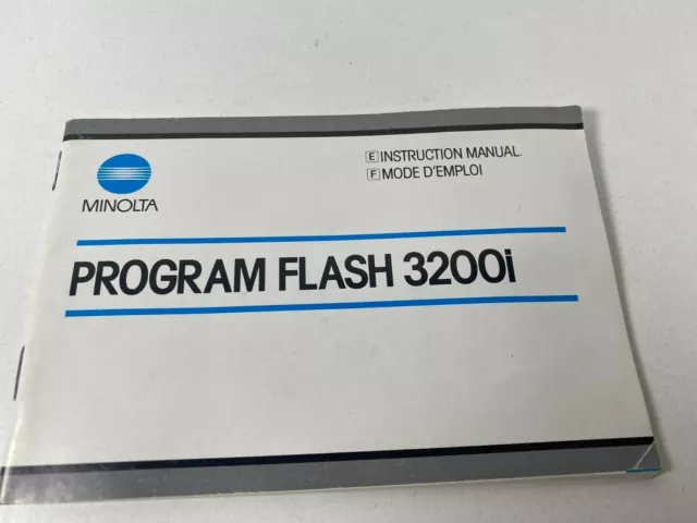 Minolta Program Flash 3200i Manual - Original