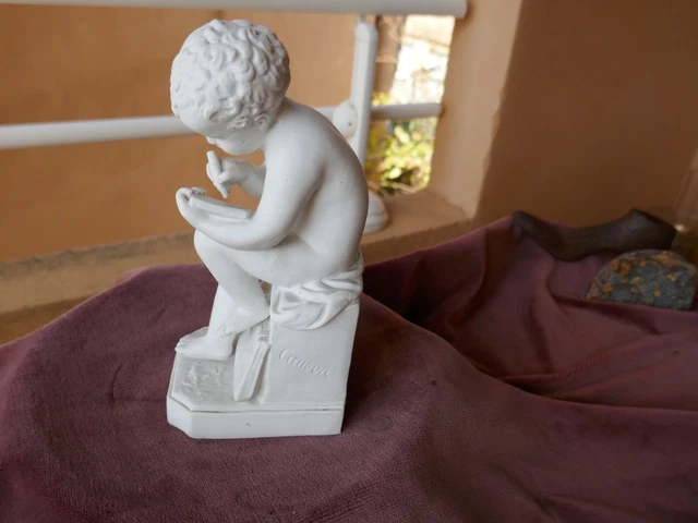 bel enfant en biscuit d'apres Canova,Hauteur 20cm