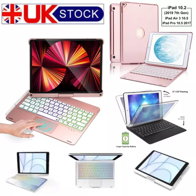 Touchpad Keyboard 360° Rotate Case Cover For iPad 9/8/7th Gen 2021 10.2" UK SELL