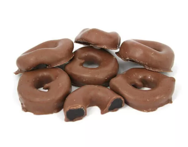 Milk Choc Coated Aniseed Rings 400g bulk bag