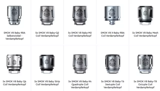 SMOK V8 Baby Coil Verdampferkopf 5er Pack