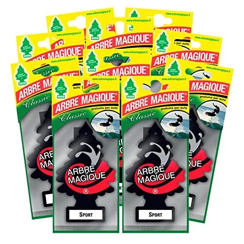 Pack De 3 Arbres Magiques Sport - Désodorisant Voiture Made In Italy - Durée 7 Semaines