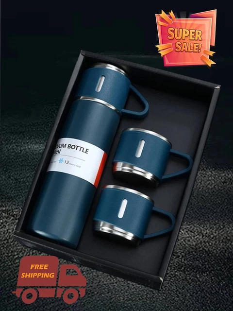 Thermos Coffee Travel Mug Stainless Steel Vacuum Flask Double Layer Gift Set