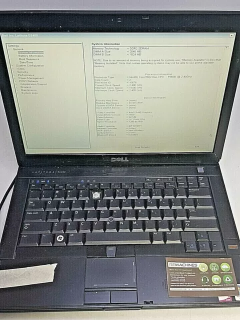 Dell Latitude E6400 Laptop Intel Core 2 Duo 2.40GHz 3GB RAM 15.6'' - NO HD NO OS