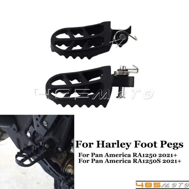 Foot Pegs Pedal Rests Steps Footpeg Black for Pan America RA1250 RA1250S 2021-Up