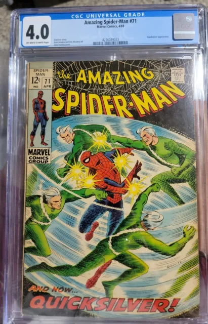 Amazing Spider-Man vol. 1 #71  CGC 4.0 VG+  Quicksilver 1969 Marvel Comics