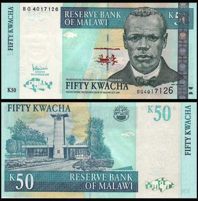 Malawi 5 Note Set 5 10 20 50 100 Kwacha Unc 3