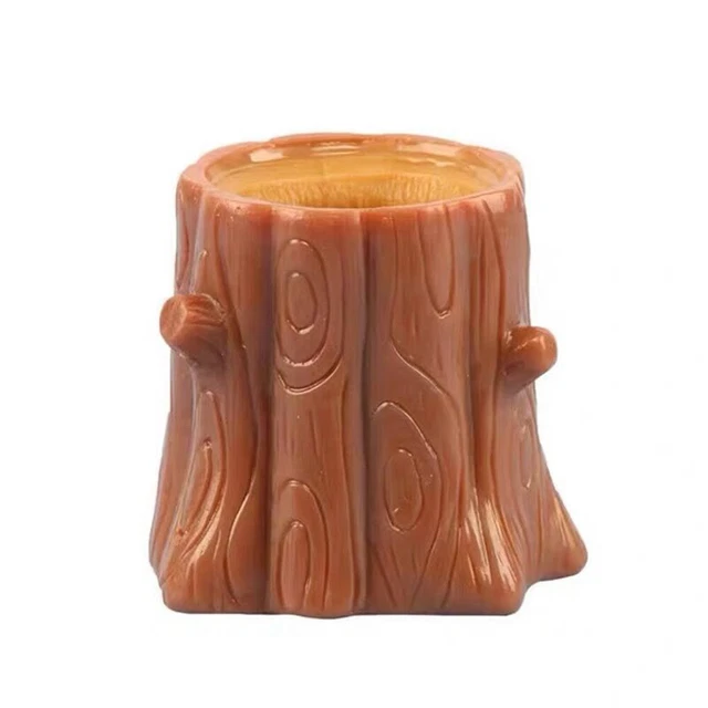 Portapenne telescopiche in miniatura giocattoli per bambini spremitura coppa scoiattolo moncone cattivo -