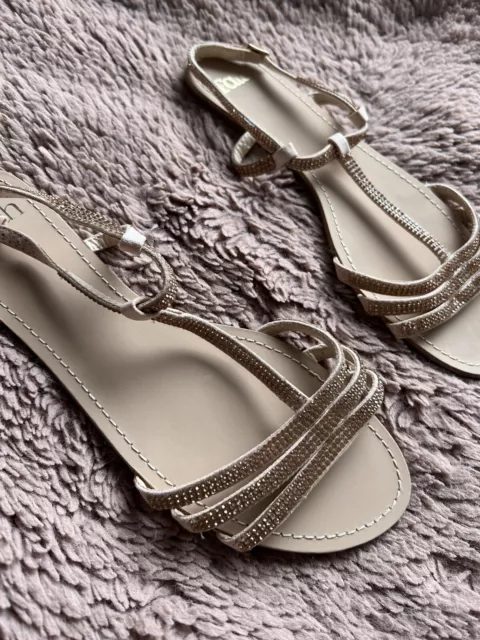 Faith diamante sales flat sandals