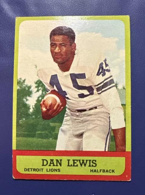 1963 Topps Football #26 Dan Lewis Detroit Lions Halfback *Free Shipping*