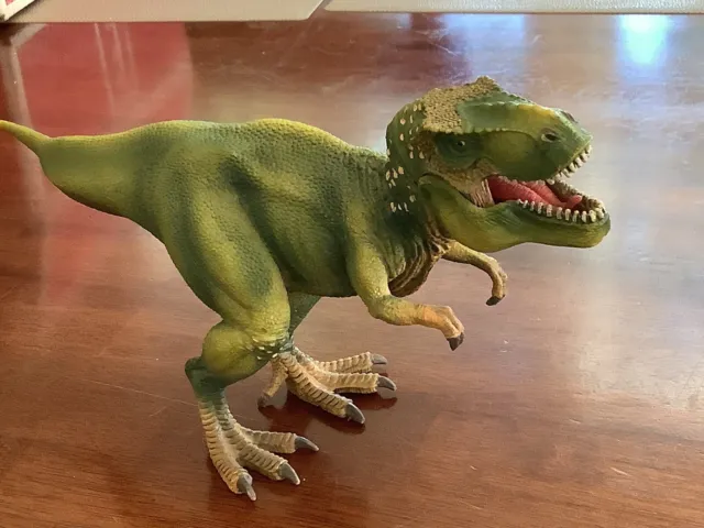Schleich Green Tyrannosaurus Rex Dinosaur T-Rex Figure 11" Toy Movable Jaw