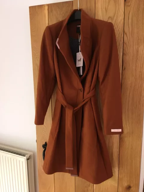 Ellgenc long on sale belted wrap coat