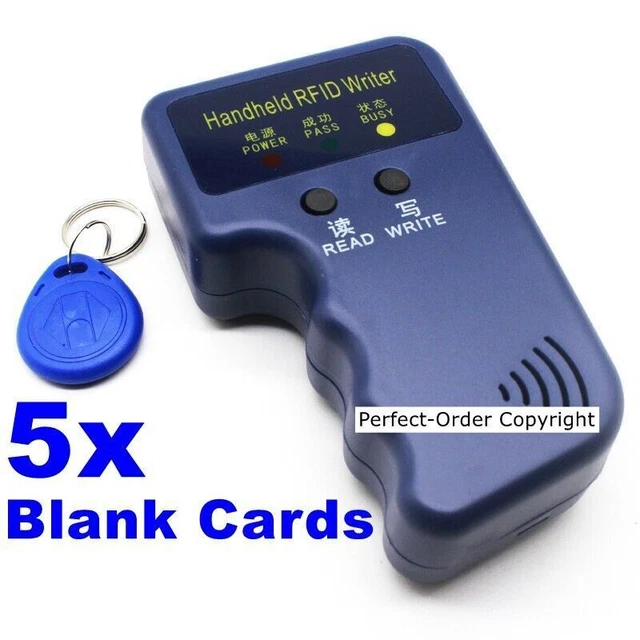 HANDHELD RFID ID Card Copier Key Reader Writer Duplicator 125KHz+5PCS