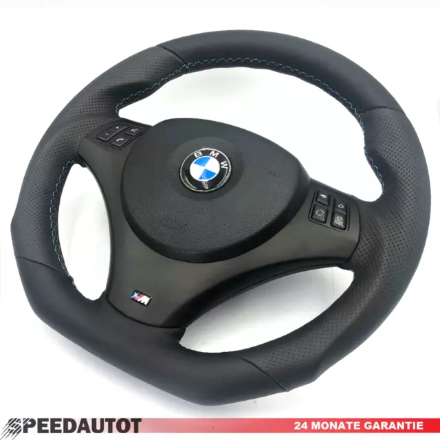 Tuning Abgeflacht Lenkrad BMW M-Power MFU X1 E84 E87 E88 E90 E91 Airbag