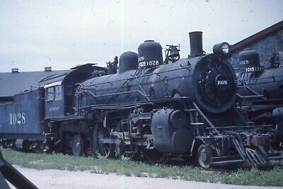 Duplicate Railroad Train Slide AT & SF 2-6-2  #1028 05/1954 Topeka KS