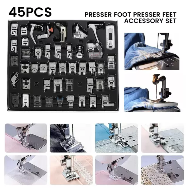 45pcs Presser Foot Snap Set Kit Mini Sewing Machine Presser Foot🧻