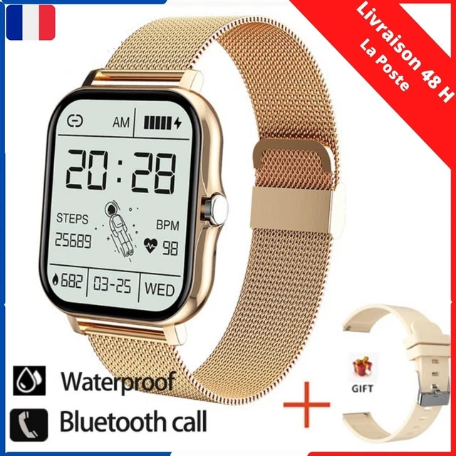 Montre Connectée Sport Homme Femme, Écran Tactile Bluetooth, Appel, Fitness