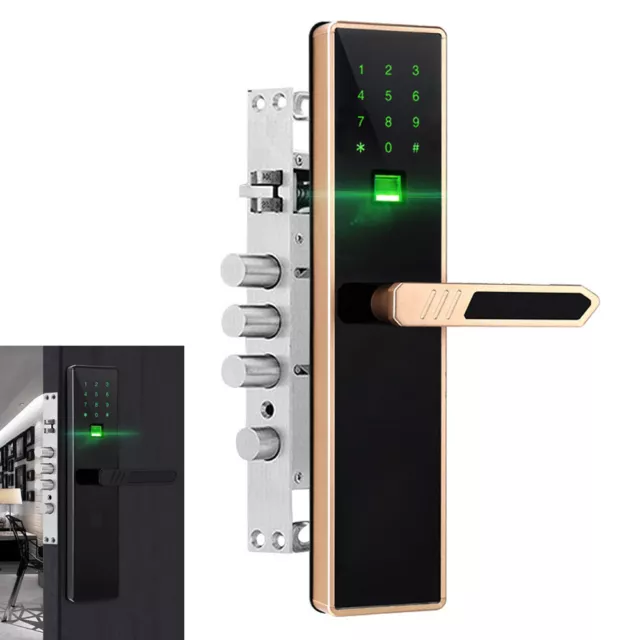 Electronic Smart Door Lock Password Keypad Card Fingerprint Security Doorlock ❕