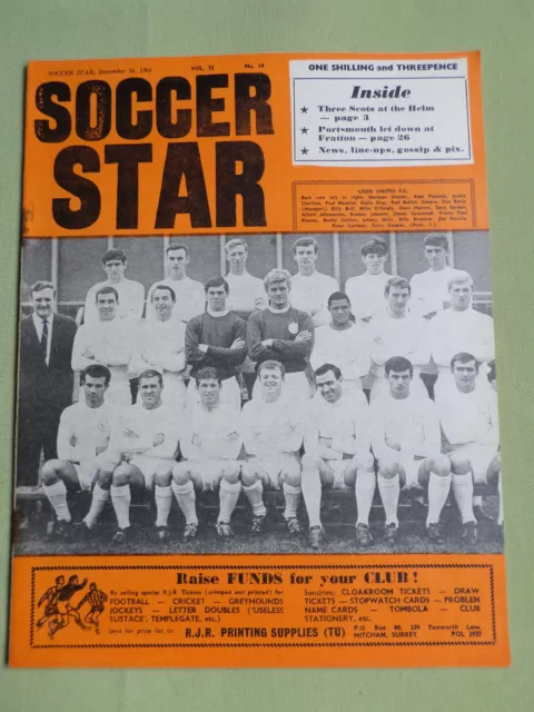 Soccer Star - Uk Football Magazine - 16 Dec 1966 - Leeds United