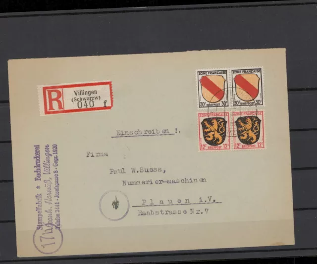 FRZ.ZONE 1946 interessanter Brief (211930)