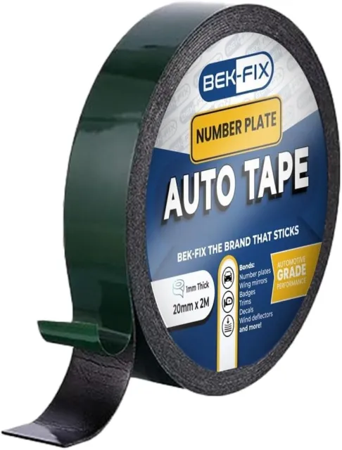 Number Plate Tape Roll Of Double Sided Adhesive Foam Sticky Pad Automotive Grade
