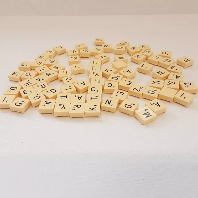 78 x Vintage Original Spears Travel Scrabble Tiles - Replacement Parts