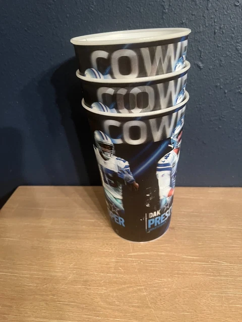 3D AT&T Stadium Signed Dallas Cowboys Elliott Prescott Cooper Souvenir Cups X3
