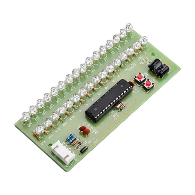 Dual Channel MCU Adjustable Display Pattern LED VU Meter Level Indicator 16 LED Dual Channel MCU Adjustable Display Pattern LED VU Meter Level Indicator 16 LED