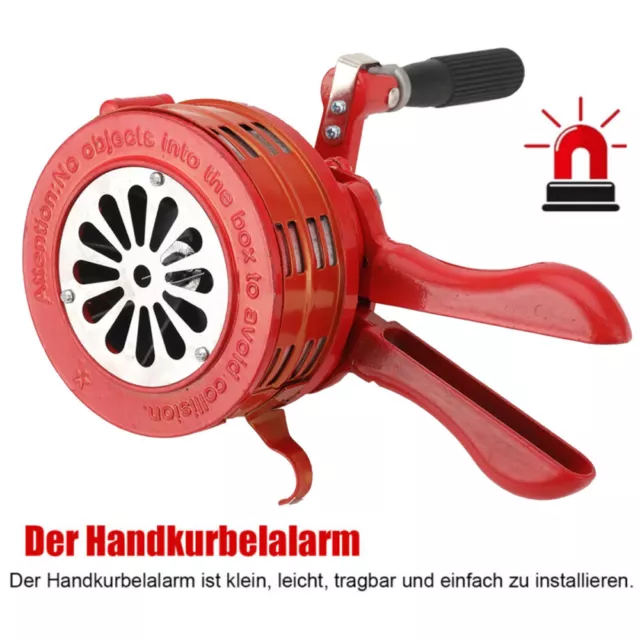 Hand Crank Siren Air Raid Safety Siren Fire Emergency Alarm Horn Loud Handheld