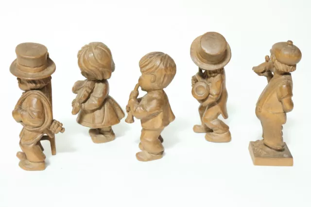 5 alte kleine geschnitzte Holzfiguren Holz Figur Schornsteinfeger Kinderfiguren 3