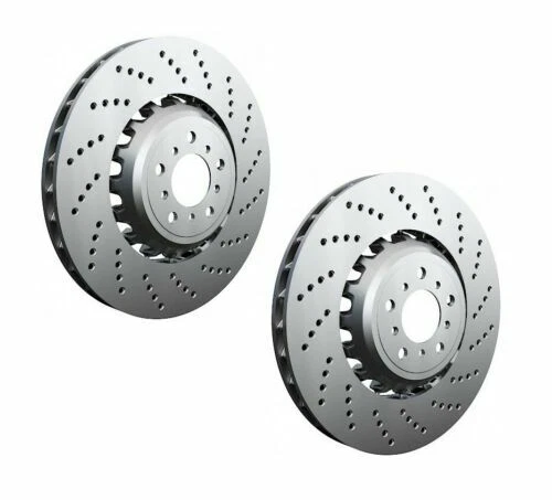 thumbnail image 2 of For Audi RS3 8V 2015+ - Front 370mm Coated Brake Discs With Brembo Pads - Genuine Discs/Brembo Pads 2 of 4