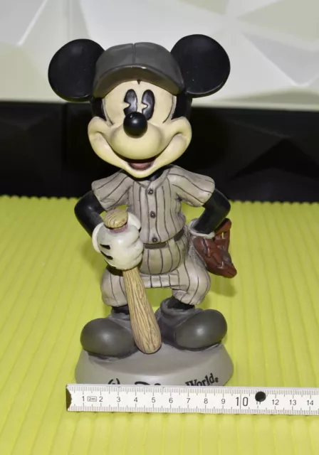 Extrem Seltene Alte Disney Micky Mickey Maus Mouse Figur spielt playing Baseball