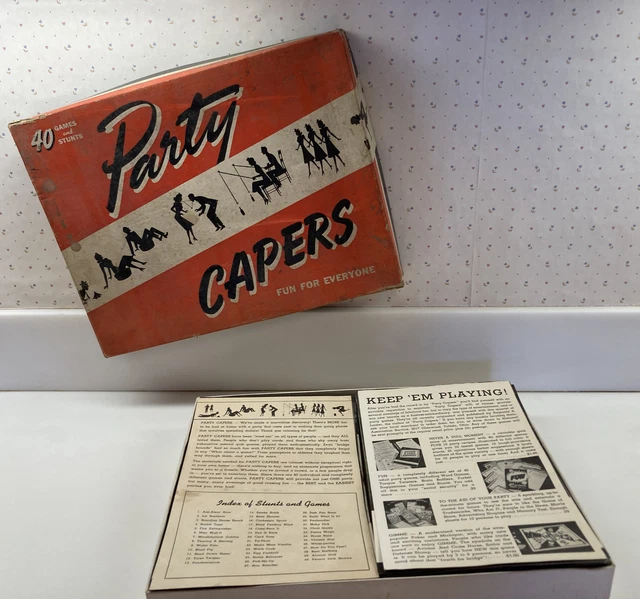 *RARE 1943 PARTY CAPERS Adult Game WW2 WWII 40 CARD GAMES Complete* 30