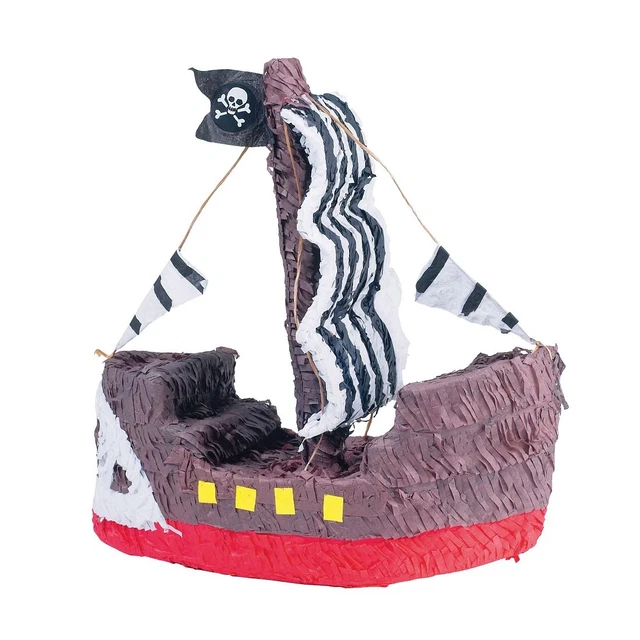 Barco pirata piñata para llenar dulces - barco pirata juego fiesta dulces