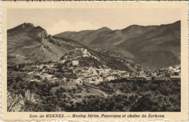 CPA AK MAROC MOULAY-IDRISS Panorama et chaine du Zerhoun (10787)