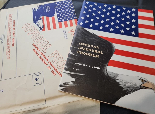 President John F Kennedy Inauguration Official Program JFK Lyndon Johnson 1961