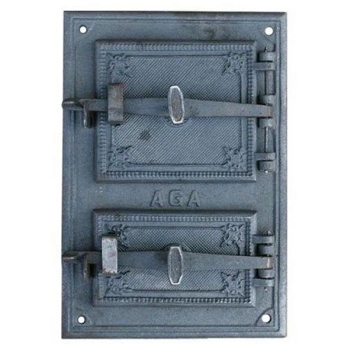 Porte De Four Ou Poêle En Fonte Ciselée - Pièce De Rechange Vintage Ou Décoration - Occasion En Bon état