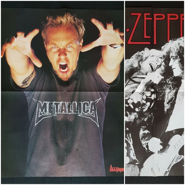 METALLICA JAMES HETFIELD + LED ZEPPELIN DIN A2 Poster 11.60 PicClick