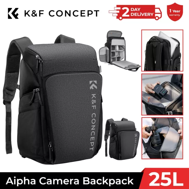 K&F Concept Travel Camera Backpack Large Capacity Camera Accessories Storage Bag